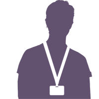 Silhouette of volunteer